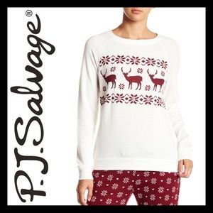 PJ SALVAGE Long Sleeve Ultra Soft Graphic Print Top